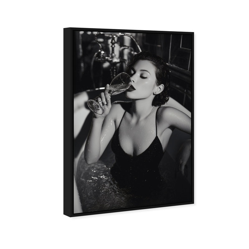 Darkened Glow Print by Oliver Gal, 37"H x 25"W, Black Floater Frame