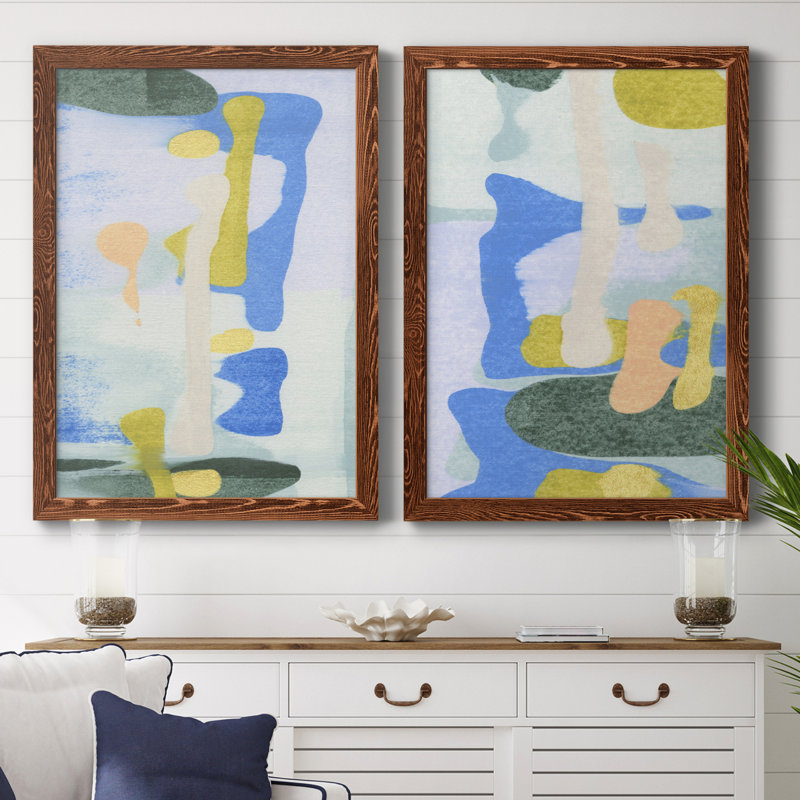 Toile encadrée de qualité supérieure Rorschach Rainbow I - prête à être accrochée, H 24 po x l 36 po x P 1,5 po