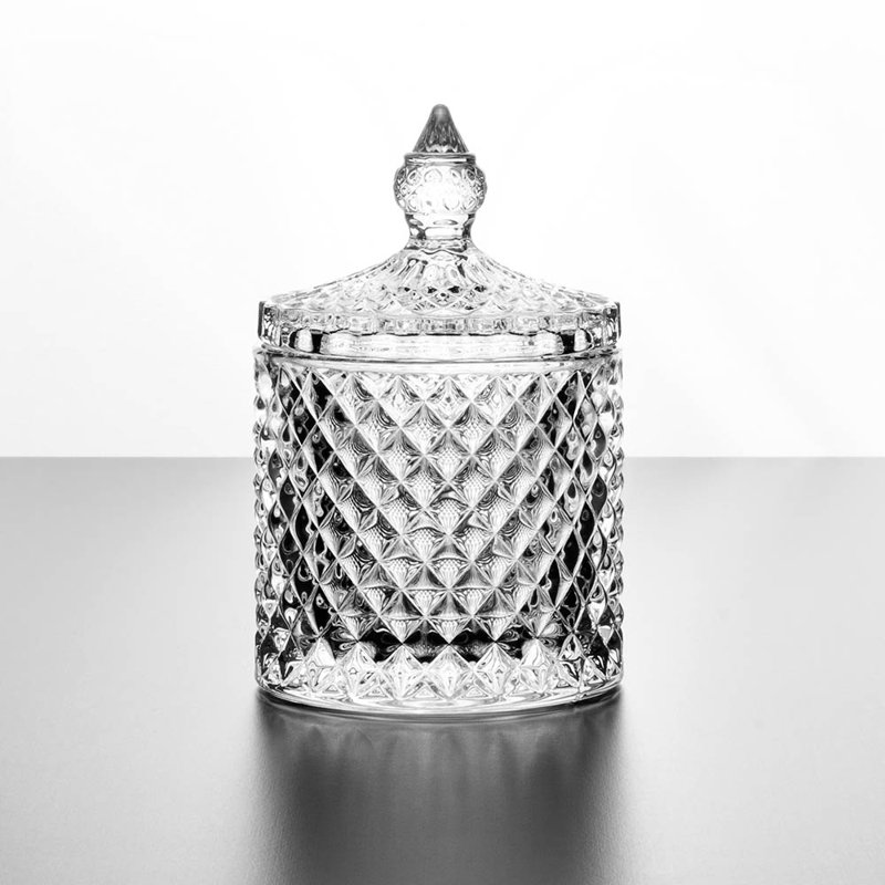 Glass Jar, 13.5" H x 8.5" W x 8.5" D