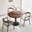 Walnut Round Solid Wood Dining table-1367516014
