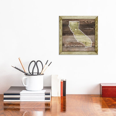 California Rustic Map by PI Galerie - Wrapped Canvas Gallery-Wrapped Canvas Giclée