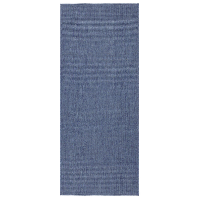 Miami Flatweave Blue Rug, Runner 80cm x 250 cm