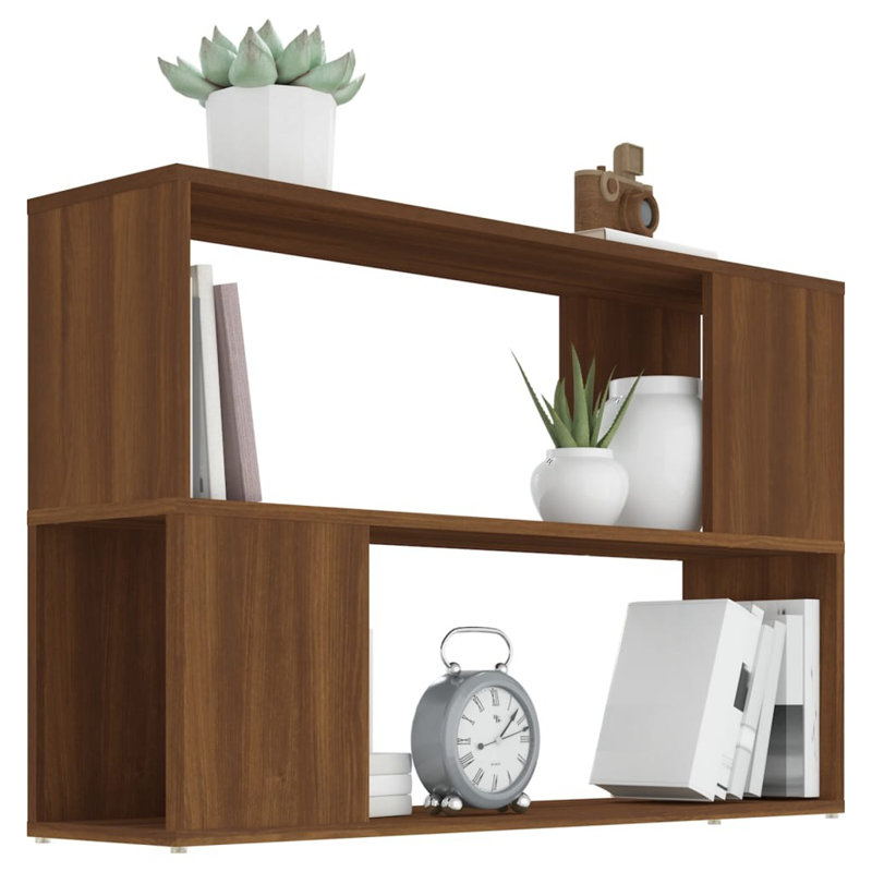 Bibliothèque Anareli, Chêne fumé, (2 Shelves) 24.8" H x 39.4" W x 9.4" D