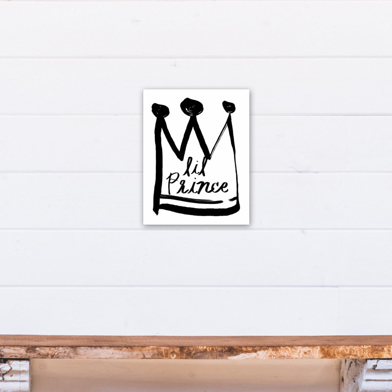 Art sur toile little prince Brewer, H 14 po x l 11 po x P 1,25 po, Noir