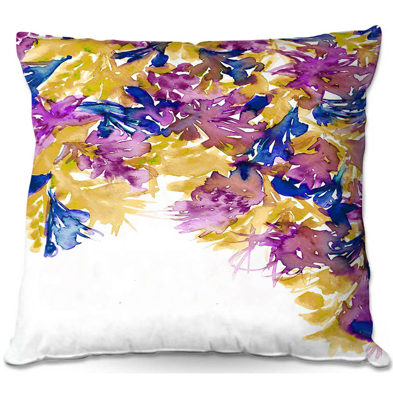 Coussin décoratif canapé cascade ii, 18 po x 18 po, Rouge / Mauve / Bleu