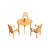 Cimah 5 - Person Teak Patio Dining Set with Round Table-116756301-116756302