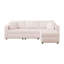 106.3" Soft  3-Person Sofa. Matches 30.7" Ottoman With Hydraulic Lift. Comfortable & Stylish. For Bedroom Light Pink.