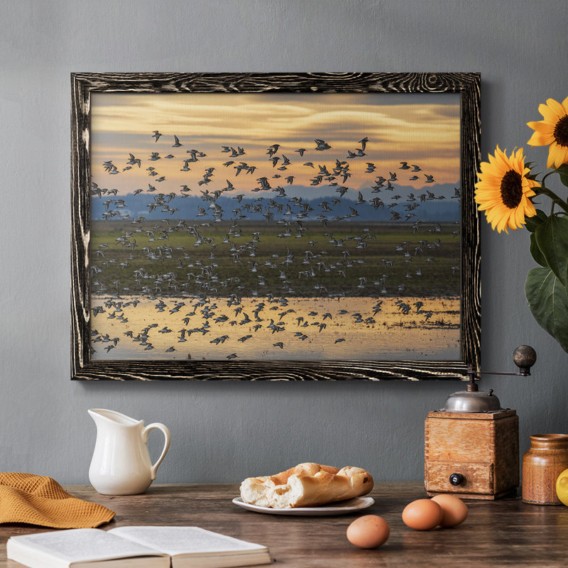 Coucher de soleil couchant, reproduction sur toile, Noir, H 28 po x l 42 po x P 1,5 po