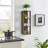 Recife Vertical Three-Tier Modern Shadow Box Cube Display Wall Shelf - White/Black-2012682763