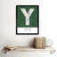 Yerevan City Map Yerevan Green - Single Picture Frame Typography