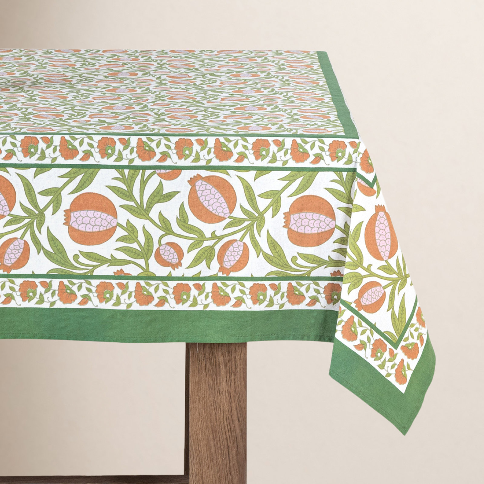 Williston Floral Rosh Hashanah Tablecloth, 128" x 71"