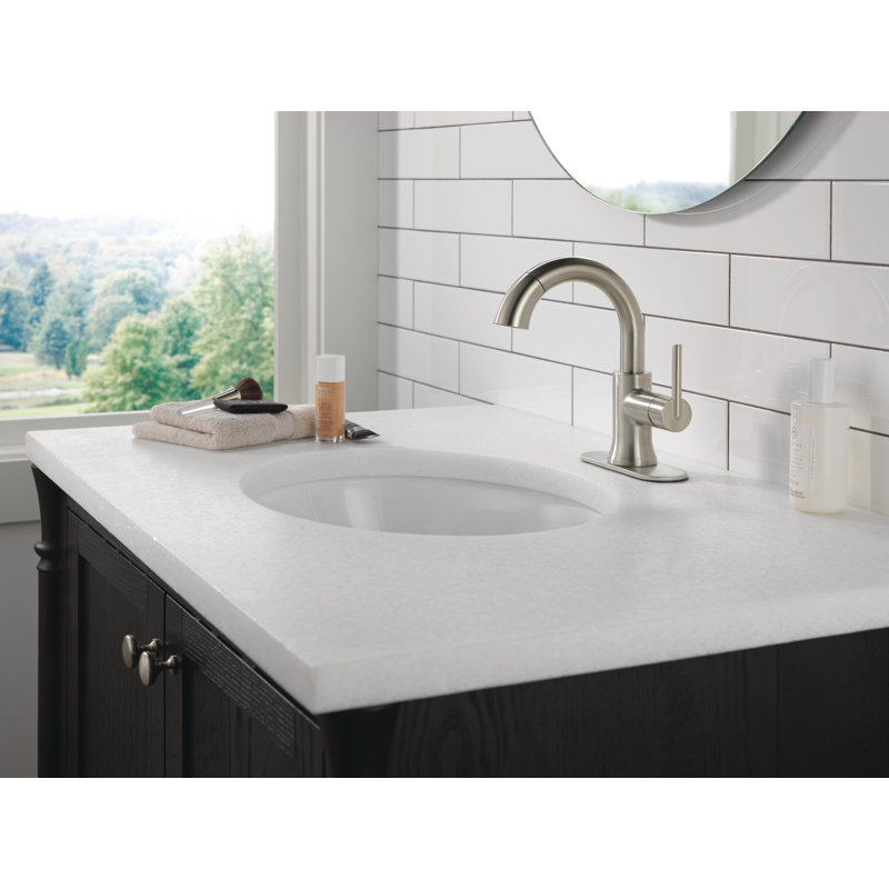 Trinsic Widespread Bathroom Faucet with Drain Assembly, Silver