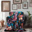 Glass Blossom Patterns - 1 Piece Premium Sherpa Blanket-101217706