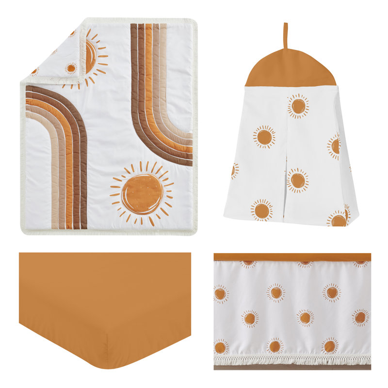 Ensemble de literie pour lit de bébé 4 pièces Boho Sun