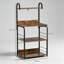 4-Tier Rustic Brown Baker's Rack with Storage, Freestanding Microwave Stand with 4 Hooks, Space-Saving Kitchen Storage Unit for Spices, Pots and Pans