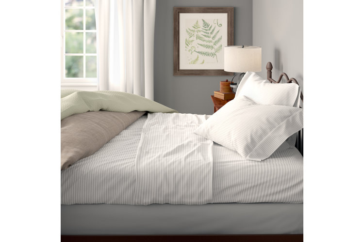 Bescott 600 Thread Count Striped 100% Cotton Sheet Set