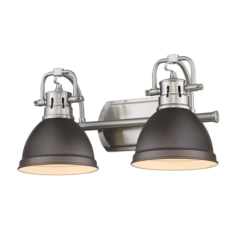 Drakeford Vanity Light, Rubbed Bronze, Rubbed Bronze, 2 Lights