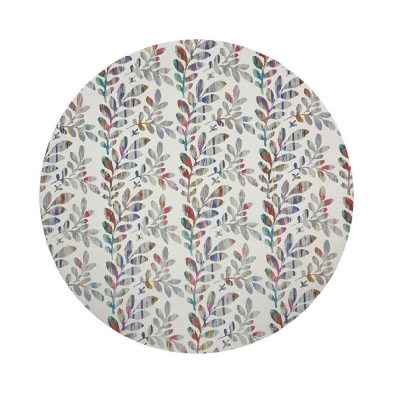 Tuileries Pebble 16" Vinyl Placemat, Gray/Orange