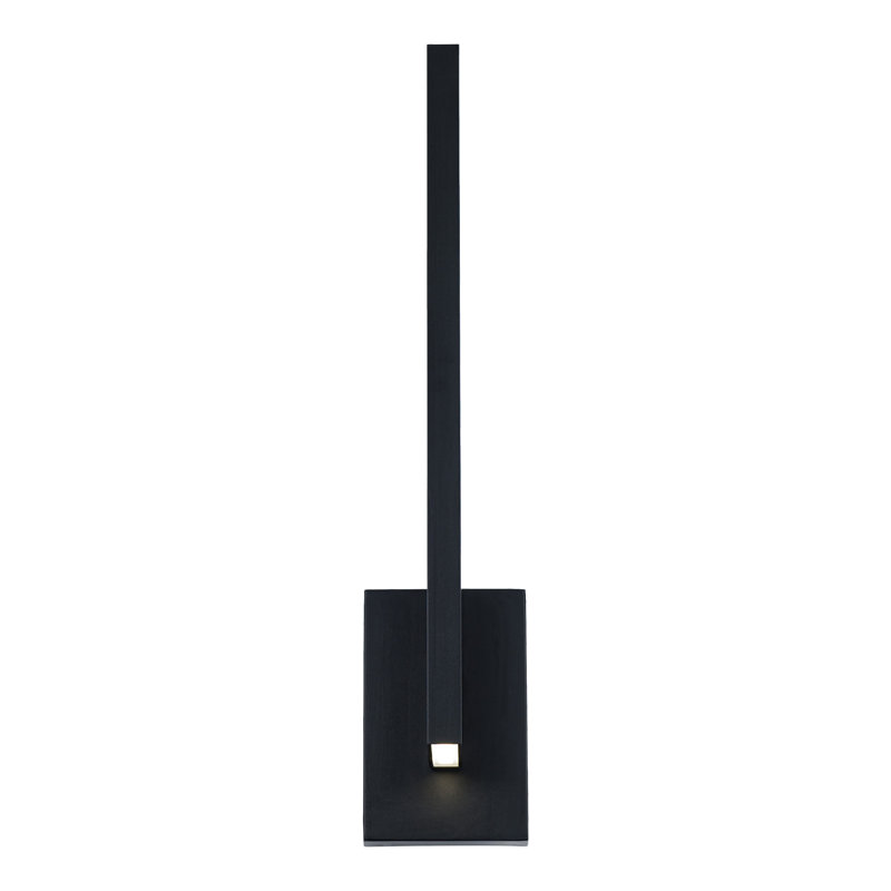 Black Dimmable LED Wall Sconce with Angular Design