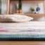 Tapis tissé à plat en jute / coton de style sud-ouest continu beige / bleu / vert-468642965