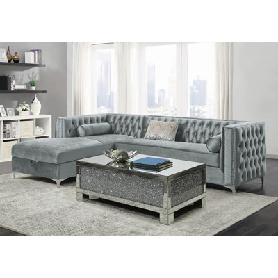 Cavazos Velvet L-Shaped Sectional Left Hand Facing