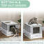 Litière pour chat gris - dissimule efficacement les odeurs, avec un bac pliable gris