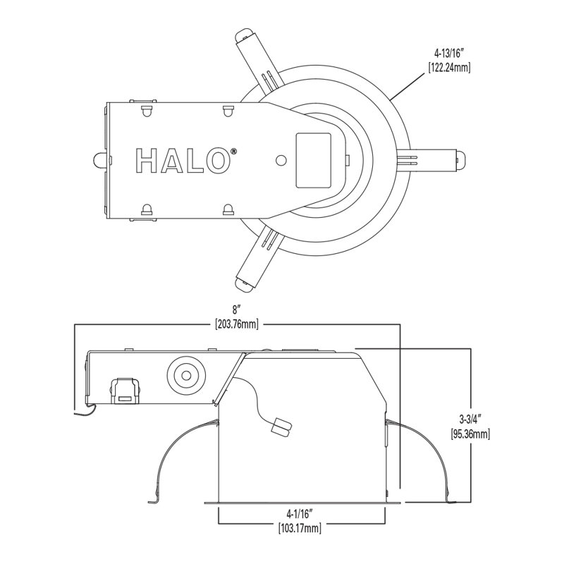 Air-Tight IC Rated Remodel Recessed Lighting Housing