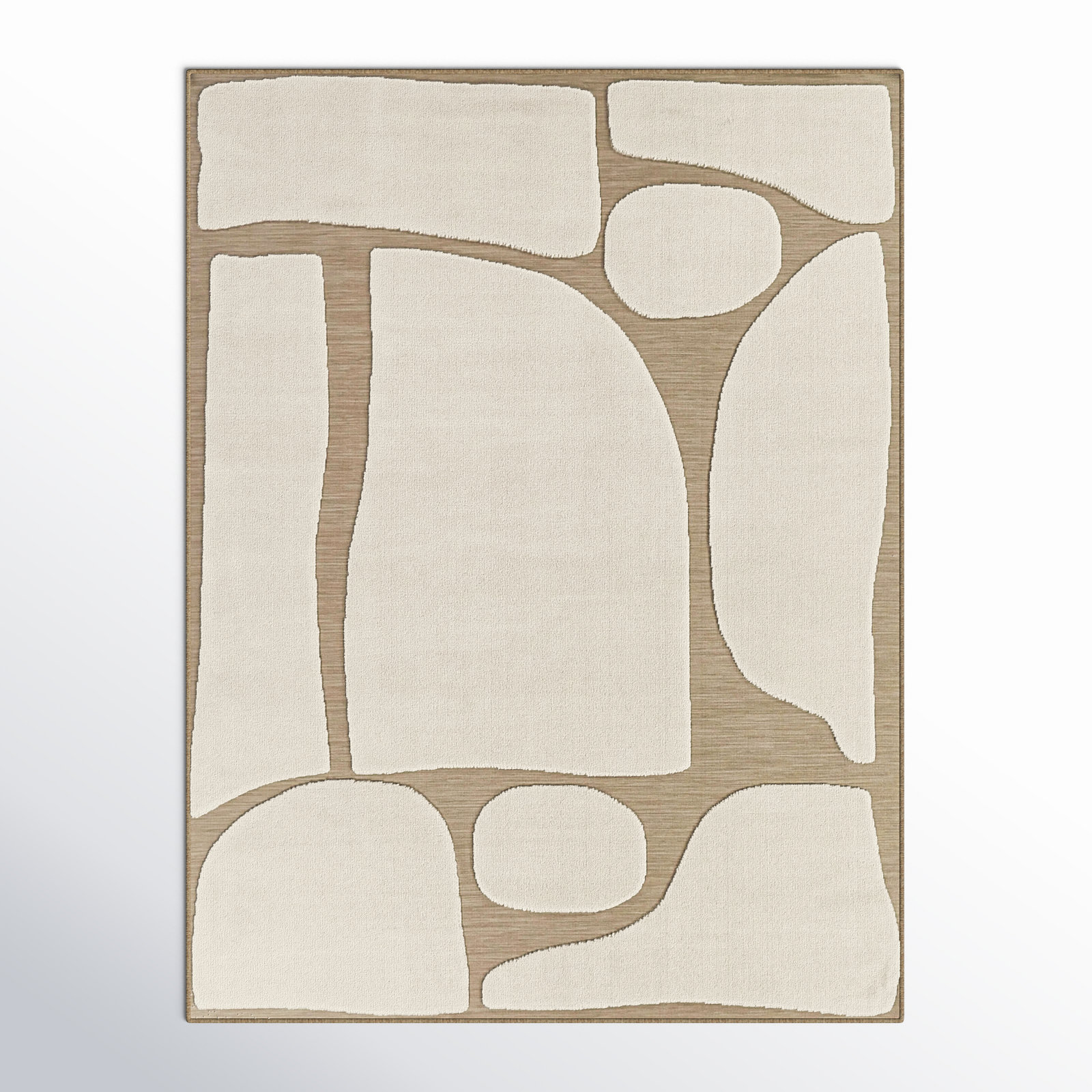 Federika Tan Indoor/Outdoor Rug, Rectangle 5'3" x 7'