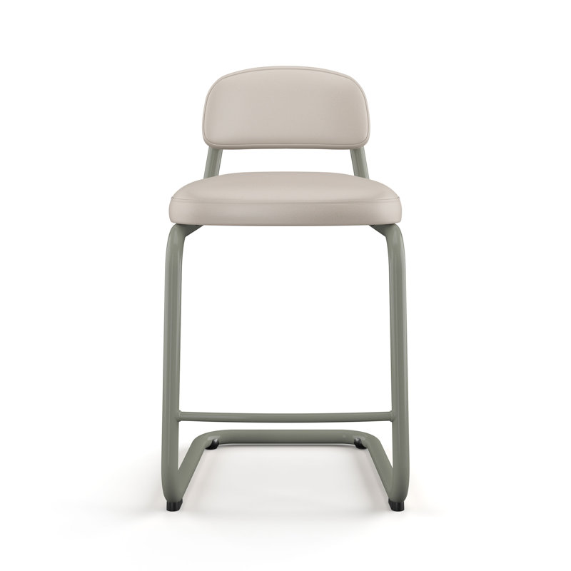 Tabouret de comptoir Amisco Flynn, Crème, crème