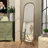 Metal Arched Freestanding Foldable Gold Floor Mirror