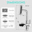 Single Lever Pull-Out Kitchen Mixer Tap With Integrated Glass Rinser-1789598678