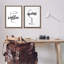 «Simple Coffee Wine Dessin», ensemble de 2 toiles flottantes encadrées noires par Martina Pavlova-799179128-799179130
