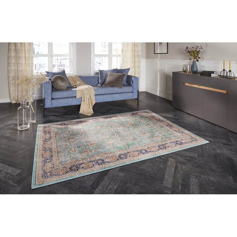 Keshan Maschad Tufted Jade Rug, Rectangle 200 x 290cm