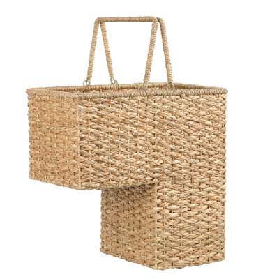 Bangkuan & Rattan Stair Basket w handle