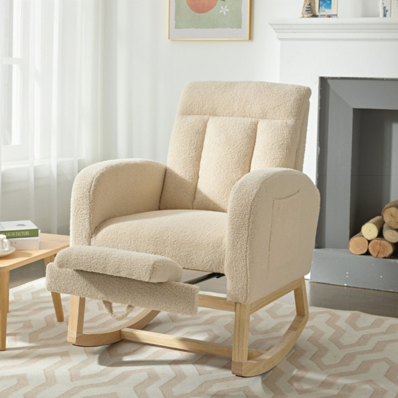 Chaise berçante Modern, Beige