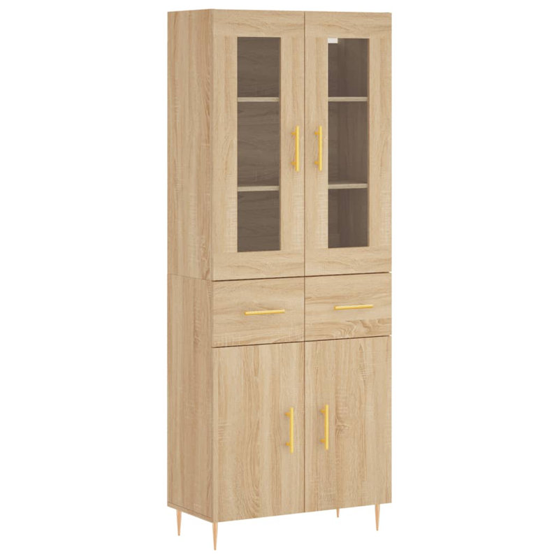 Motour 69.5cm Wide Highboard, Sonoma Oak