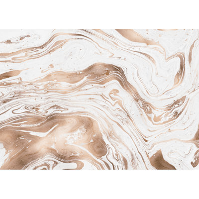 Papier peint abstrait fluide brun