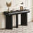 47.6" Modern Painted Entryway Table with 2 Curved Drawers-1876724962