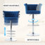 Tabouret de bar pivotant en velours (ensemble de 2)-2082231678