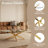 39.37" Glass Side Table with Gold Legs