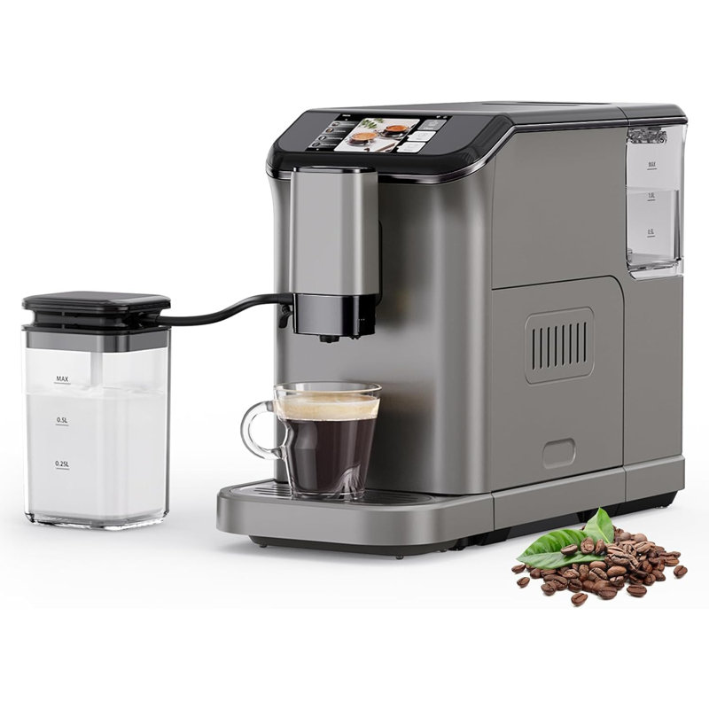 Machine à espresso automatique, machine à café avec moulin, machine à espresso avec mousseur à lait automatique, machine à café au lait 20 bars