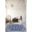 Blue-Themed Line Patterned Modern Decorative Rug-1851975017
