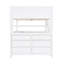 Lit mezzanine en bois massif avec bureau - idéal pour les petites chambres, blanc sécuritaire et facile à monter-45859936