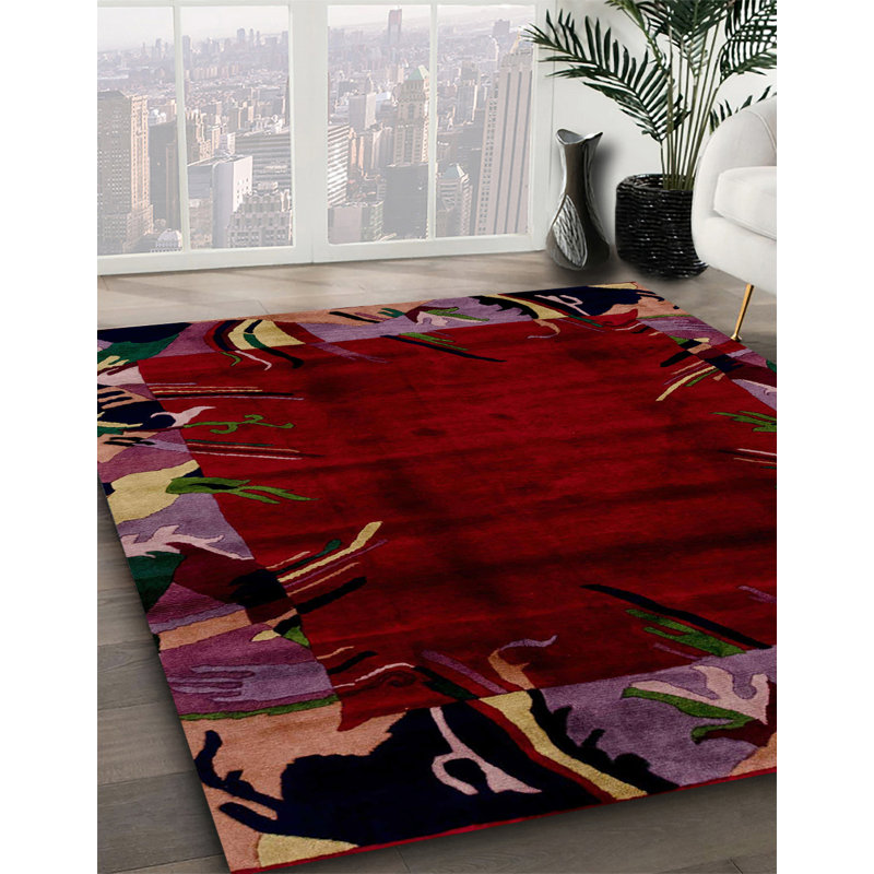 Abstract Indoor Rug, Round 4'