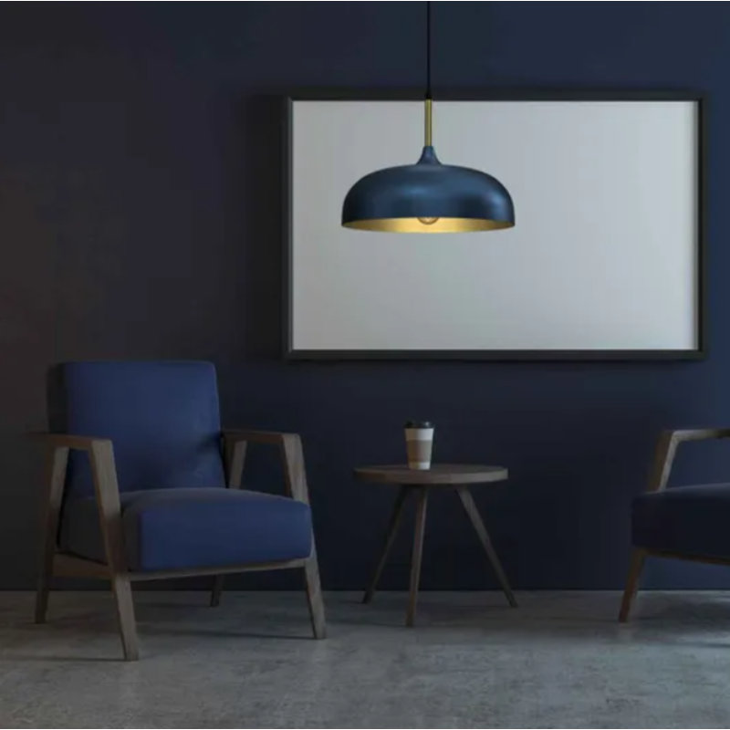 Milagro Pendant Lamp Lincoln Blue/gold 1xe27 35cm