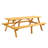 8 Person Picnic Table, Outdoor Camping Dining Table With 2 Built-In Benches-998953970