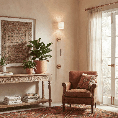 Rudman 1 - Light Dimmable Brass Wallchiere