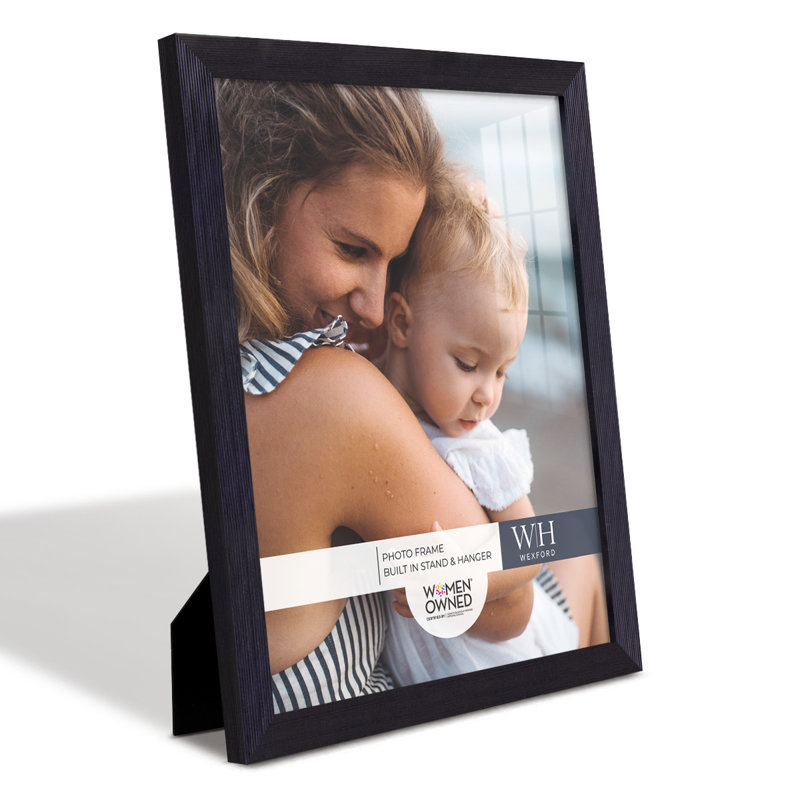 Cadre photo simple en bois, Ébène, 11 po x 14 po