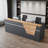 78.74-Inch Vintage Front Desk with Lockable Drawers, Perfect for Reception or Computer Use