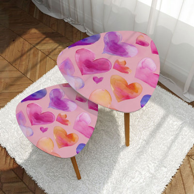 Ensemble de 2 tables basses gigognes Triangle